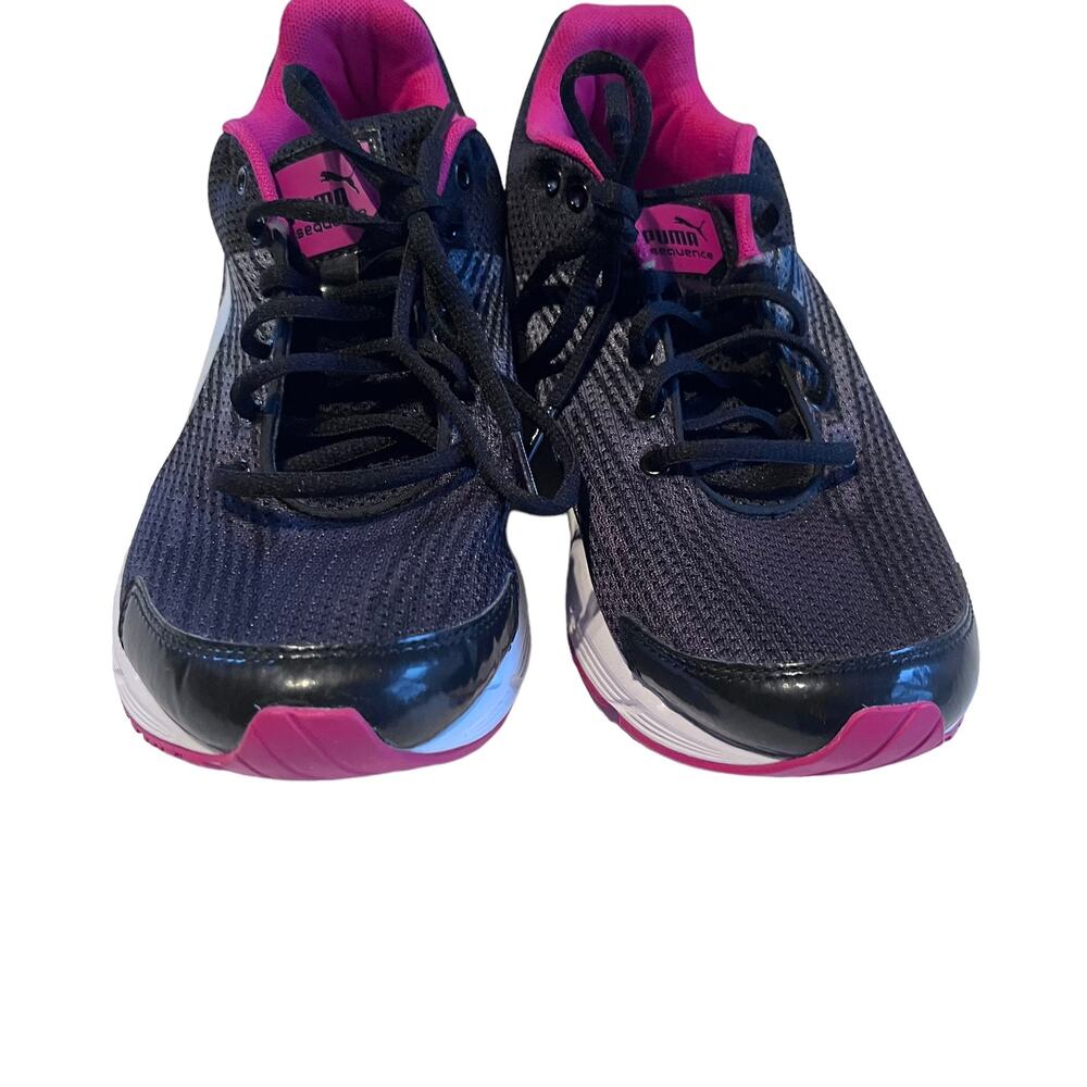 Puma Sequence Black  Hot Pink Running Shoes Sneakers size 9 - Picture 6 of 8